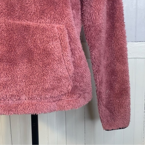 BEBE Womens 1/4 Zip Fleece Pullover Jacket Size small Pink Logo - Picture 4 of 10